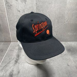 Vintage Style Springtown Texas Football Hat/Cap - POJO - Black and Orange